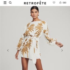 Retrofete sequin palm tree Gabrielle dress